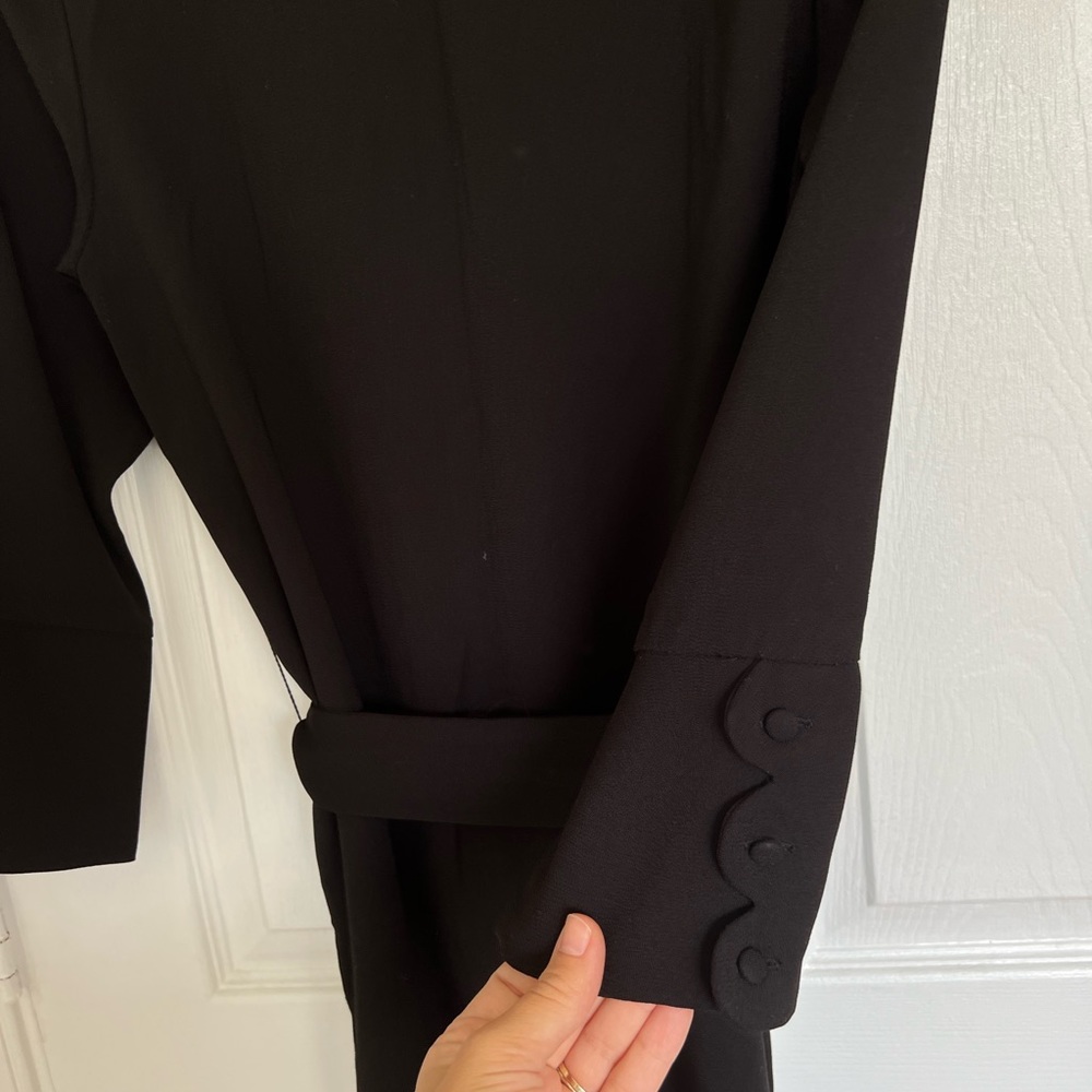 V-neck black dress